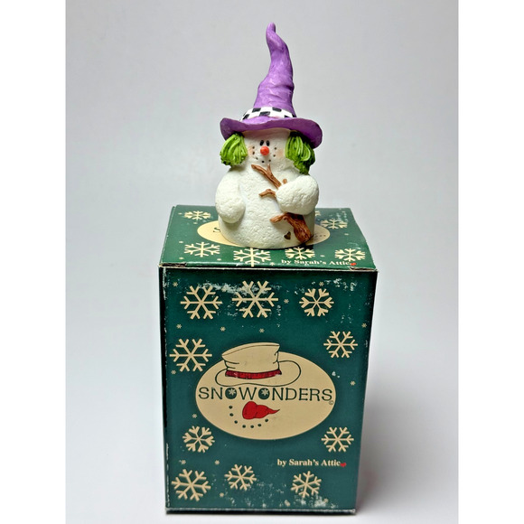 Sarah's Attic Other - Snowonders by Sarah's Attic Snowman Figurine October Witchy NO Certificate 6409